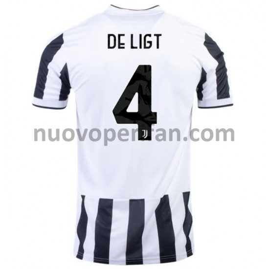 Maglie da Calcio Juventus Matthijs de Ligt 4 Prima Tenuta 2021-2022 Maniche Corte