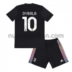 Maglie da Calcio Juventus Paulo Dybala 10 Bambino Trasferta Tenuta 2021-2022 Maniche Corte