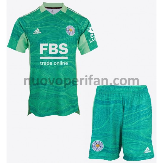 Maglie da Calcio Leicester City Portiere Bambino Trasferta Tenuta 2021-2022 Maniche Corte