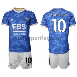 Maglie da Calcio Leicester City James Maddison 10 Bambino Prima Tenuta 2021-2022 Maniche Corte