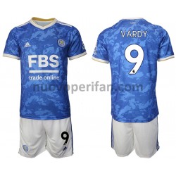Maglie da Calcio Leicester City Jamie Vardy 9 Bambino Prima Tenuta 2021-2022 Maniche Corte