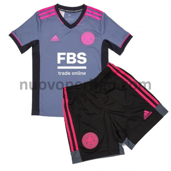 Maglie da Calcio Leicester City Bambino Alternativa Tenuta 2021-2022 Maniche Corte