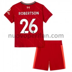 Maglie da Calcio Liverpool Andrew Robertson 26 Bambino Prima Tenuta 2021-2022 Maniche Corte