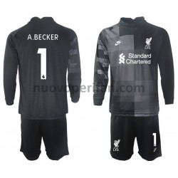 Maglie da Calcio Liverpool Portiere A.BECKER 1 Bambino Alternativa Tenuta 2021-2022 Maniche Lunghe