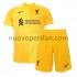 Maglie da Calcio Liverpool Portiere Bambino Trasferta Tenuta 2021-2022 Maniche Corte