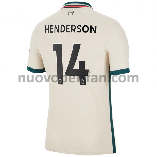 Maglie da Calcio Liverpool Henderson 14 Trasferta Tenuta 2021-2022 Maniche Corte