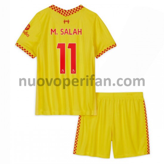 Maglie da Calcio Liverpool M.Salah 11 Bambino Alternativa Tenuta 2021-2022 Maniche Corte