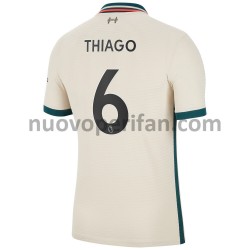 Maglie da Calcio Liverpool Thiago Alcantara 6 Trasferta Tenuta 2021-2022 Maniche Corte