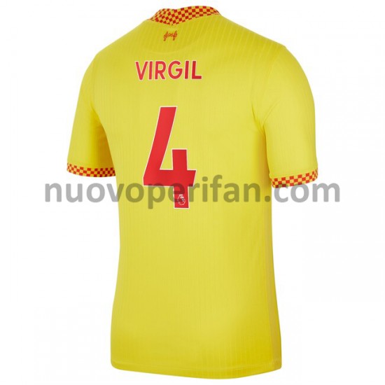 Maglie da Calcio Liverpool Virgil van Dijk 4 Alternativa Tenuta 2021-2022 Maniche Corte