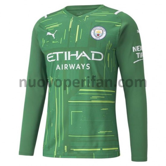 Maglie da Calcio Manchester City Portiere Trasferta Tenuta 2021-2022 Maniche Lunghe