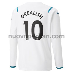 Maglie da Calcio Manchester City Jack Grealish 10 Trasferta Tenuta 2021-2022 Maniche Lunghe