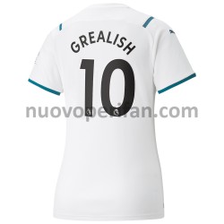 Maglie da Calcio Manchester City Jack Grealish 10 Donna Trasferta Tenuta 2021-2022 Maniche Corte