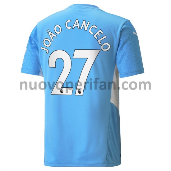 Maglie da Calcio Manchester City Joao Cancelo 27 Prima Tenuta 2021-2022 Maniche Corte