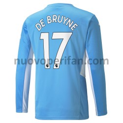 Maglie da Calcio Manchester City Kevin De Bruyne 17 Prima Tenuta 2021-2022 Maniche Lunghe