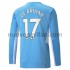 Maglie da Calcio Manchester City Kevin De Bruyne 17 Prima Tenuta 2021-2022 Maniche Lunghe