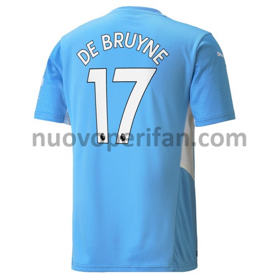 Maglie da Calcio Manchester City Kevin De Bruyne 17 Prima Tenuta 2021-2022 Maniche Corte