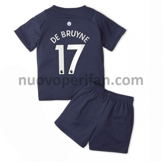 Maglie da Calcio Manchester City Kevin De Bruyne 17 Bambino Alternativa Tenuta 2021-2022 Maniche Corte