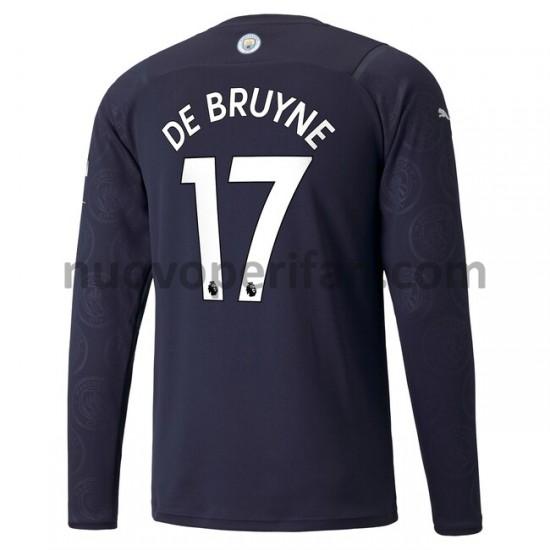 Maglie da Calcio Manchester City Kevin De Bruyne 17 Alternativa Tenuta 2021-2022 Maniche Lunghe