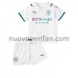 Maglie da Calcio Manchester City Bambino Trasferta Tenuta 2021-2022 Maniche Corte