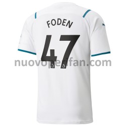 Maglie da Calcio Manchester City Phil Foden 47 Trasferta Tenuta 2021-2022 Maniche Corte