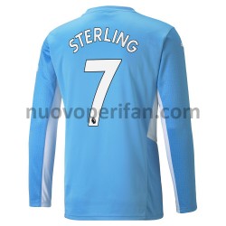 Maglie da Calcio Manchester City Raheem Sterling 7 Prima Tenuta 2021-2022 Maniche Lunghe