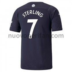 Maglie da Calcio Manchester City Raheem Sterling 7 Alternativa Tenuta 2021-2022 Maniche Corte