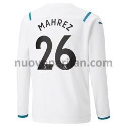 Maglie da Calcio Manchester City Riyad Mahrez 26 Trasferta Tenuta 2021-2022 Maniche Lunghe