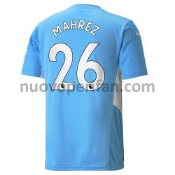 Maglie da Calcio Manchester City Riyad Mahrez 26 Prima Tenuta 2021-2022 Maniche Corte