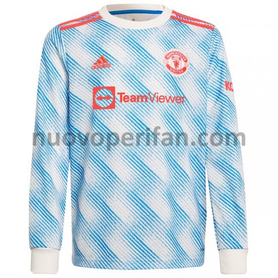 Maglie da Calcio Manchester United Trasferta Tenuta 2021-2022 Maniche Lunghe