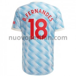 Maglie da Calcio Manchester United Bruno Fernandes 18 Trasferta Tenuta 2021-2022 Maniche Corte