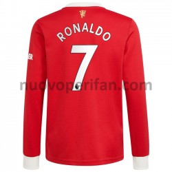 Maglie da Calcio Manchester United Cristiano Ronaldo 7 Prima Tenuta 2021-2022 Maniche Lunghe