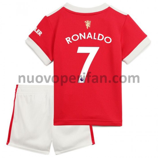 Maglie da Calcio Manchester United Cristiano Ronaldo 7 Bambino Prima Tenuta 2021-2022 Maniche Corte
