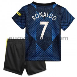 Maglie da Calcio Manchester United Cristiano Ronaldo 7 Bambino Alternativa Tenuta 2021-2022 Maniche Corte