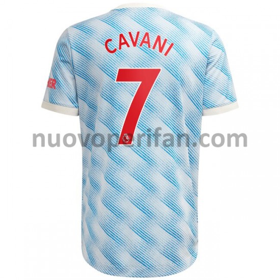 Maglie da Calcio Manchester United Edinson Cavani 7 Trasferta Tenuta 2021-2022 Maniche Corte