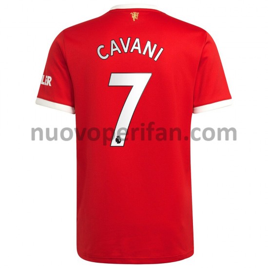 Maglie da Calcio Manchester United Edinson Cavani 7 Prima Tenuta 2021-2022 Maniche Corte