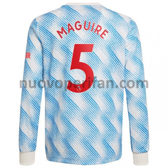 Maglie da Calcio Manchester United Harry Maguire 5 Trasferta Tenuta 2021-2022 Maniche Lunghe