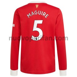 Maglie da Calcio Manchester United Harry Maguire 5 Prima Tenuta 2021-2022 Maniche Lunghe