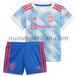 Maglie da Calcio Manchester United Bambino Trasferta Tenuta 2021-2022 Maniche Corte