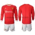 Maglie da Calcio Manchester United Bambino Prima Tenuta 2021-2022 Maniche Lunghe