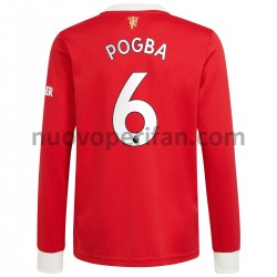 Maglie da Calcio Manchester United Paul Pogba 6 Prima Tenuta 2021-2022 Maniche Lunghe