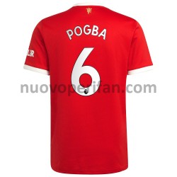 Maglie da Calcio Manchester United Paul Pogba 6 Prima Tenuta 2021-2022 Maniche Corte