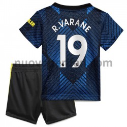 Maglie da Calcio Manchester United Raphael Varane 19 Bambino Alternativa Tenuta 2021-2022 Maniche Corte