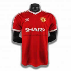 Maglie da Calcio Manchester United Retro Prima Tenuta 1984 Maniche Corte