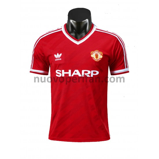 Maglie da Calcio Manchester United Retro Prima Tenuta 1986 Maniche Corte
