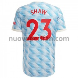 Maglie da Calcio Manchester United Shaw 23 Trasferta Tenuta 2021-2022 Maniche Corte