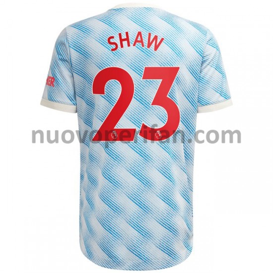 Maglie da Calcio Manchester United Shaw 23 Trasferta Tenuta 2021-2022 Maniche Corte