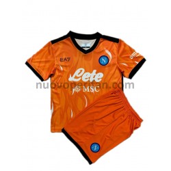 Maglie da Calcio SSC Napoli Portiere Bambino Alternativa Tenuta 2021-2022 Maniche Corte