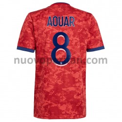 Maglie da Calcio Olympique Lyonnais Houssem Aouar 8 Trasferta Tenuta 2021-2022 Maniche Corte