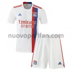 Maglie da Calcio Olympique Lyonnais Bambino Prima Tenuta 2021-2022 Maniche Corte