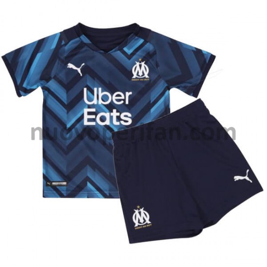 Maglie da Calcio Olympique de Marseille Bambino Trasferta Tenuta 2021-2022 Maniche Corte